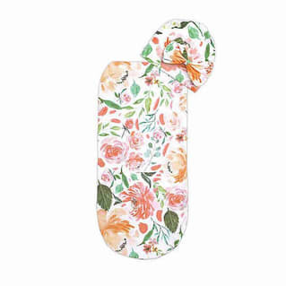 front of itzy ritzy floral swaddle cocoon