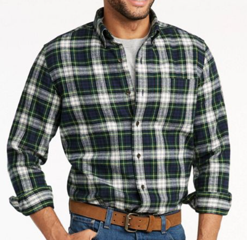 Men's Scotch Plaid Flannel Shirt, Traditional Fit