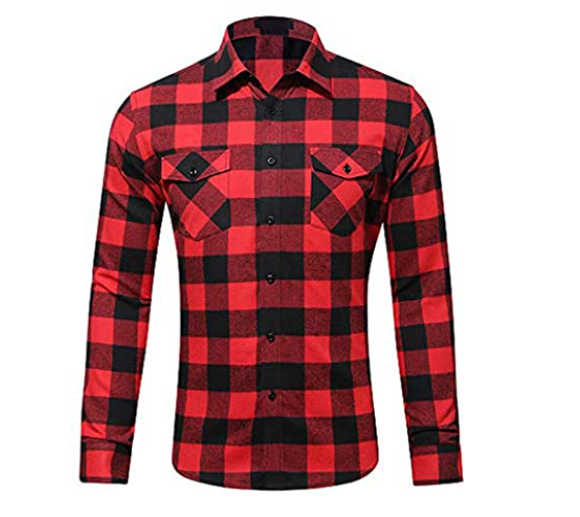 MCEDAR Flannel Long Sleeve Casual Button Down