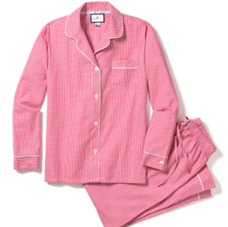 Petite Plume Mini Gingham Cotton Two-Piece Pajama Set