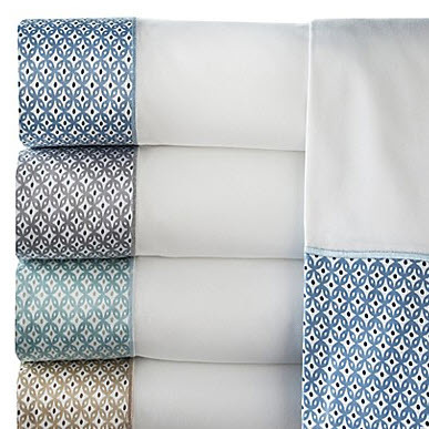 Adara Printed Hem 400-Thread-Count Sheet Set