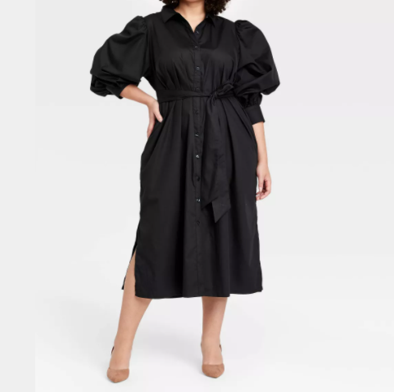 Women's Long Sleeve High Cuff Shirtdress