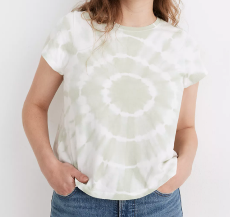 (Re)sourced Cotton Swing Crop Tee in Tie-Dye