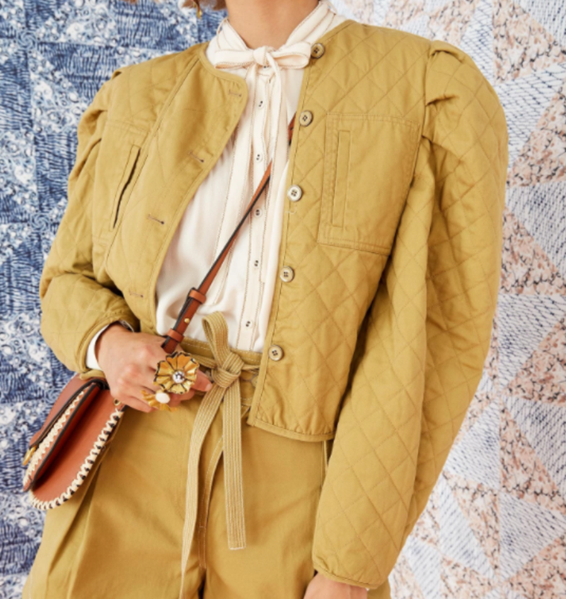 Ulla Johnson Quilted Arlo Jacket in Fennel Seed