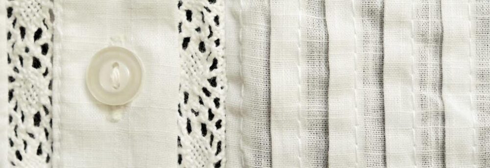 close of of white cotton batiste womens shirt
