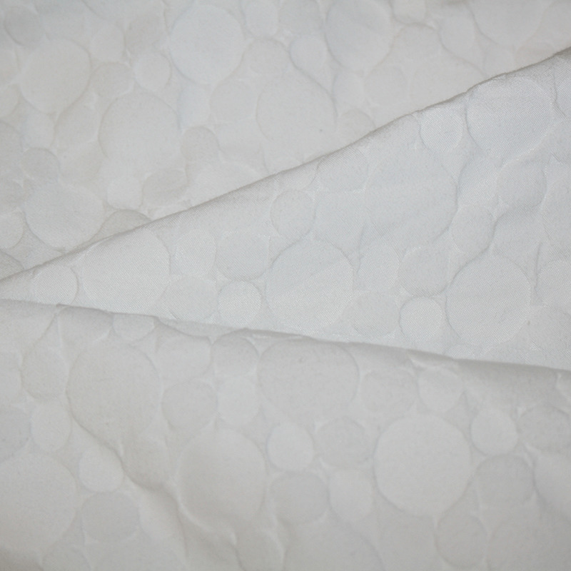 close up of cotton damask fabric