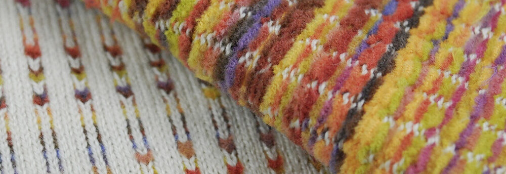 close up of cotton chenille fabric