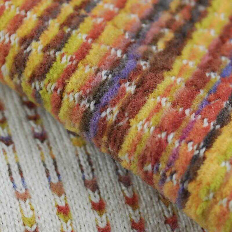 close up of cotton chenille fabric
