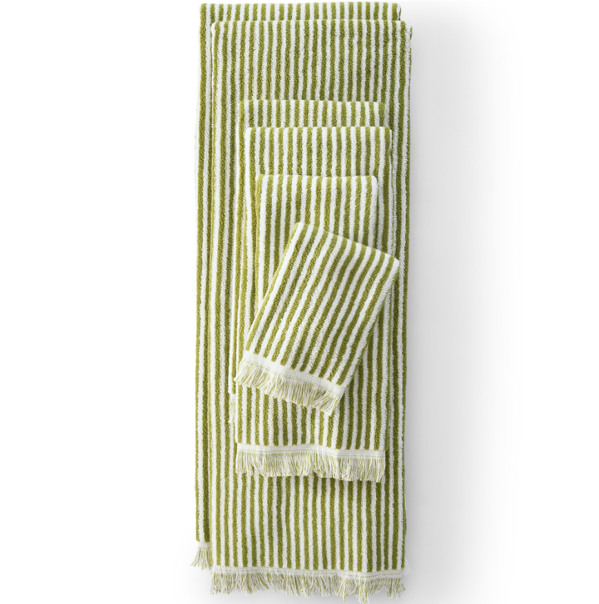 lands end striped cotton towel set