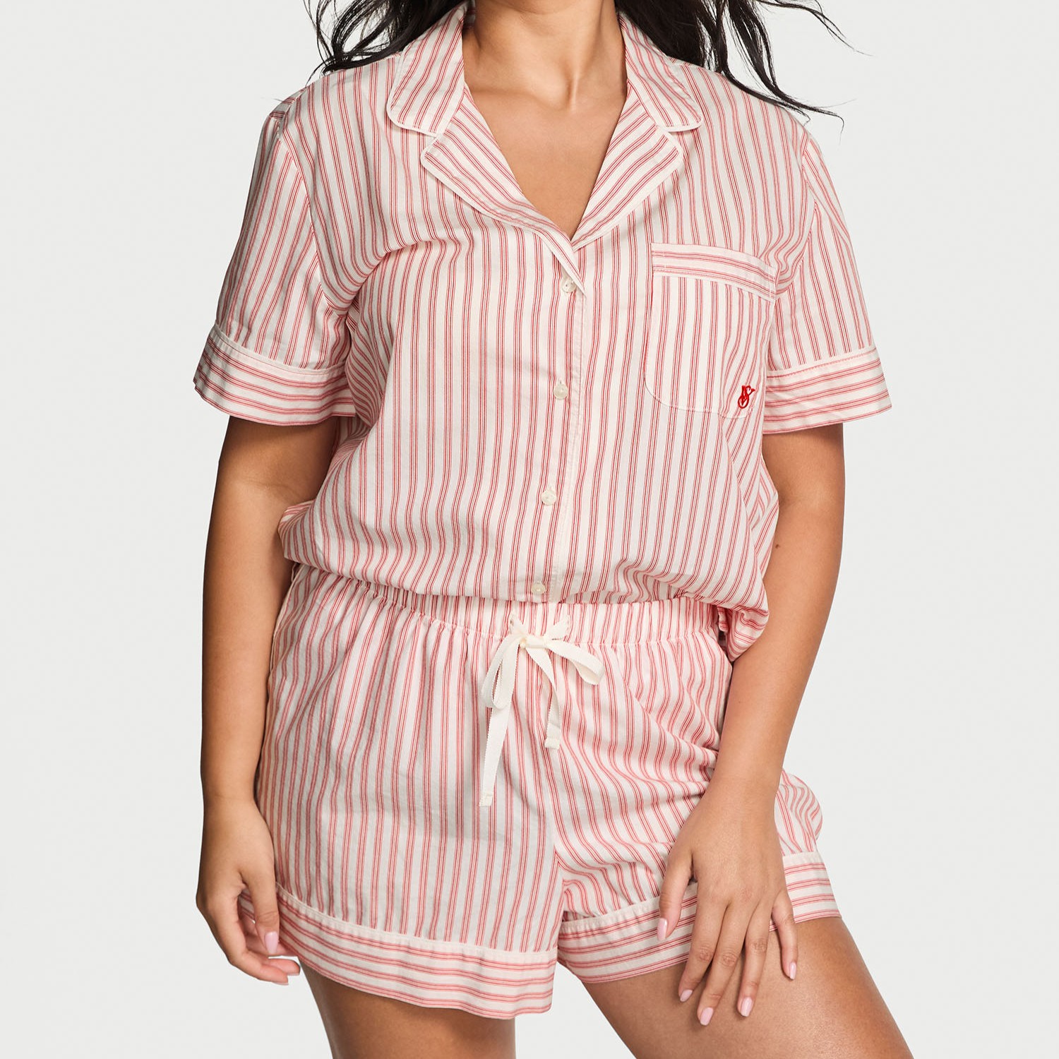 victorias secret one hundred percent cotton Heritage Cotton Short Pajama Set