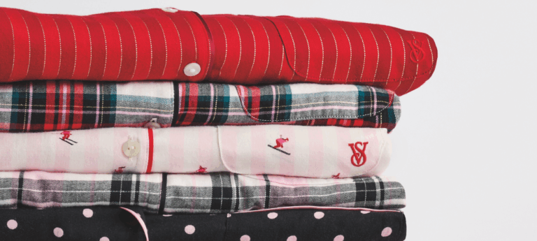 stack of victorias secret cotton pajamas