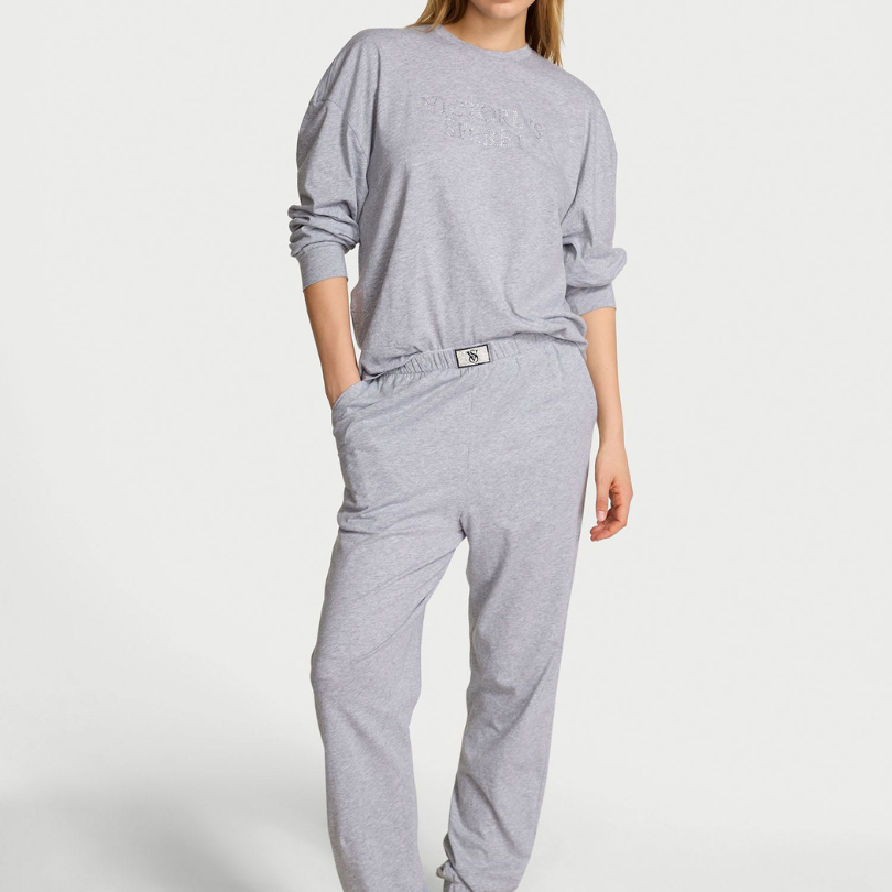 victorias secret 100 percent Cotton Shine Long Pajama Set