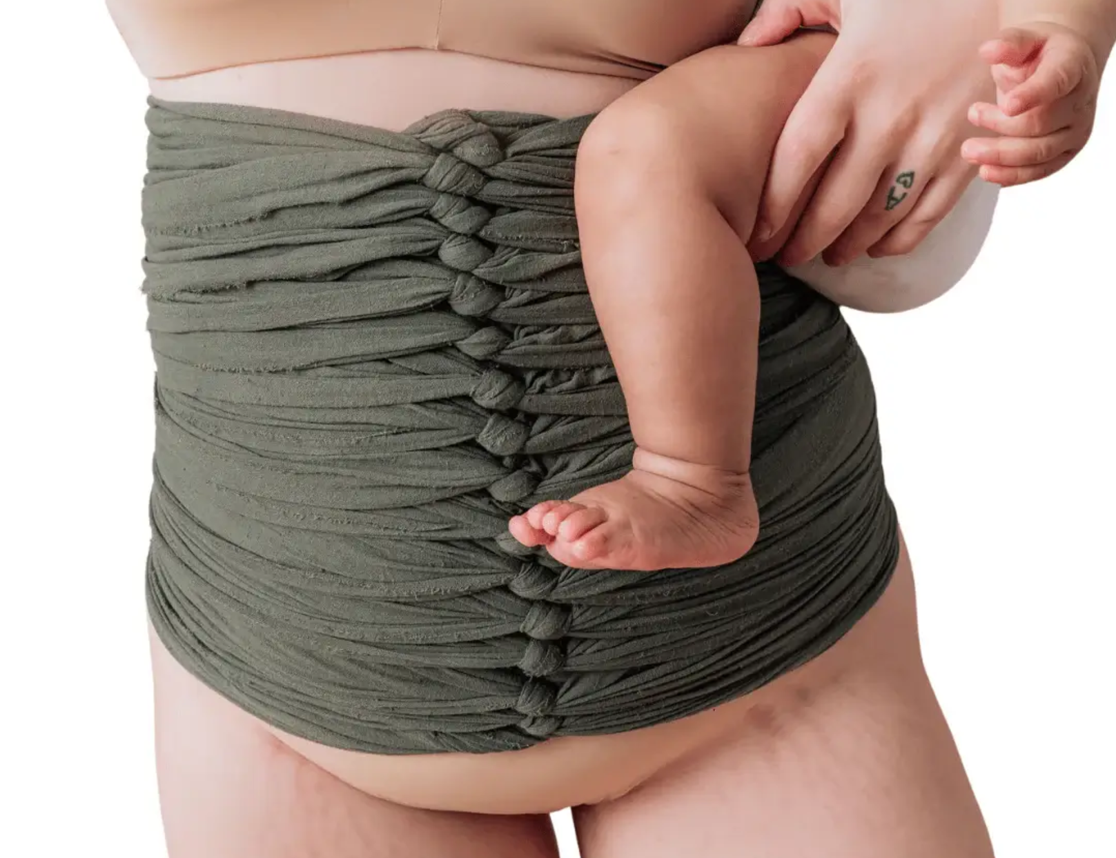 Belly Besties Postpartum Belly Wrap in Olive Green