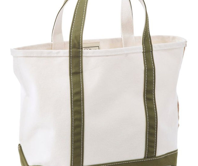 ll bean cotton boat and tote