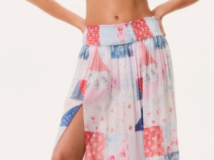 Umber-Patchwork-Print-Maxi-Skirt