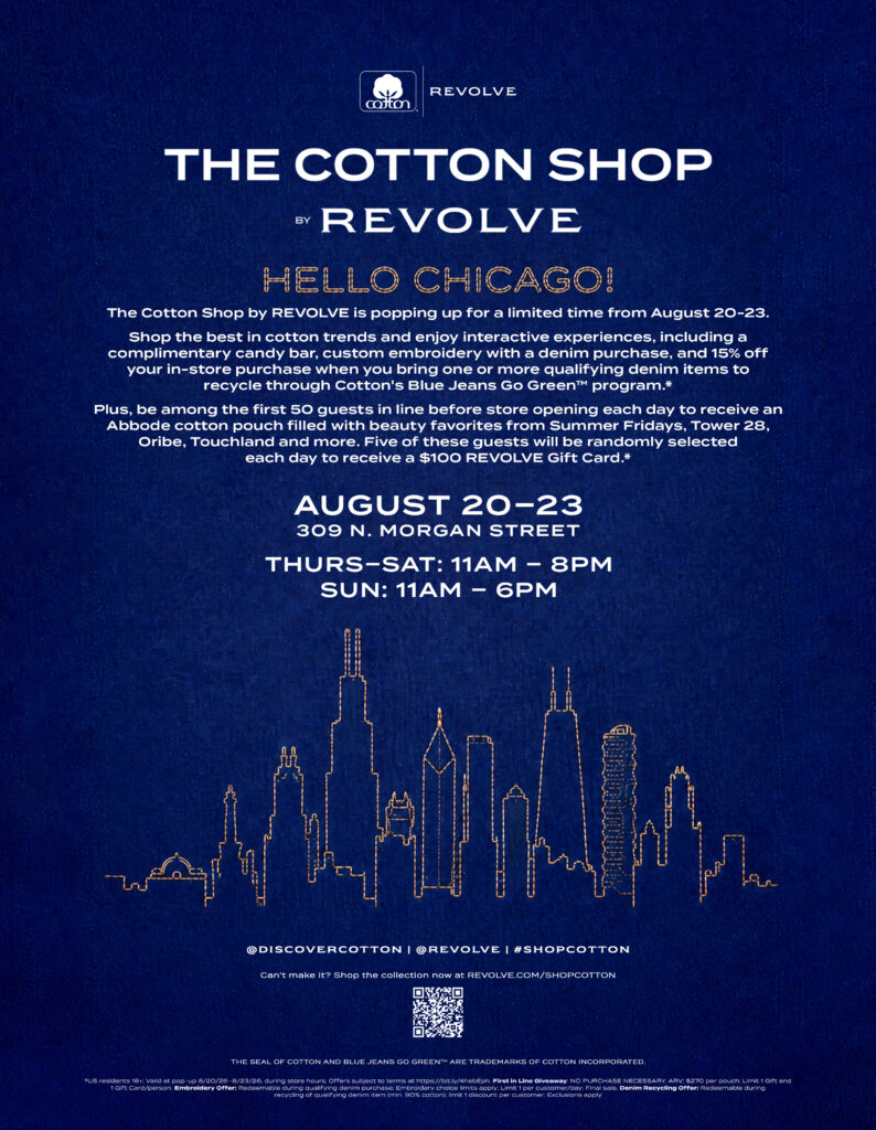 Event Invite for the Cotton Shop at REVOLVE pop-up